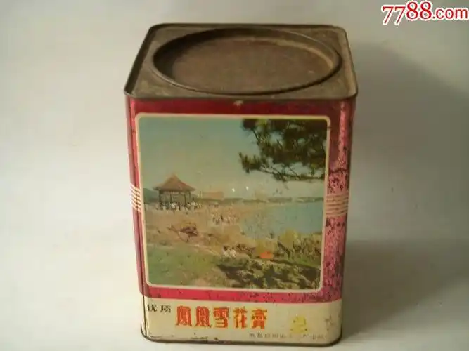 凤凰雪花膏老化妆品包装空铁盒怀旧真品老货