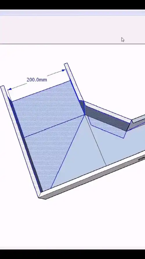 桥架水平变径90度弯头_直角方法_制作图解_视频4-度小视