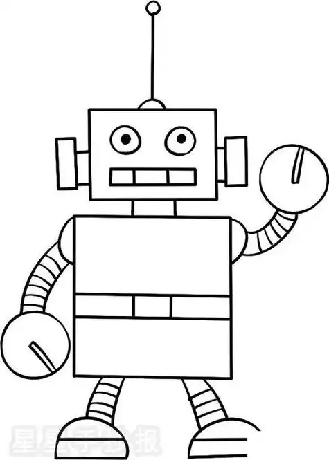 机器人简笔画儿童画 图片10p动漫机器人画画简笔画 简笔画图片大全