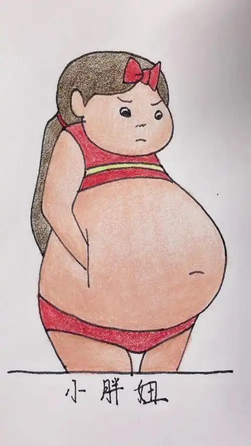 如何画小胖妞简笔画