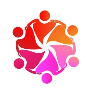 团队精神团结人标志手工绘制的oh符号,印度diwali精神标志,高团队精神