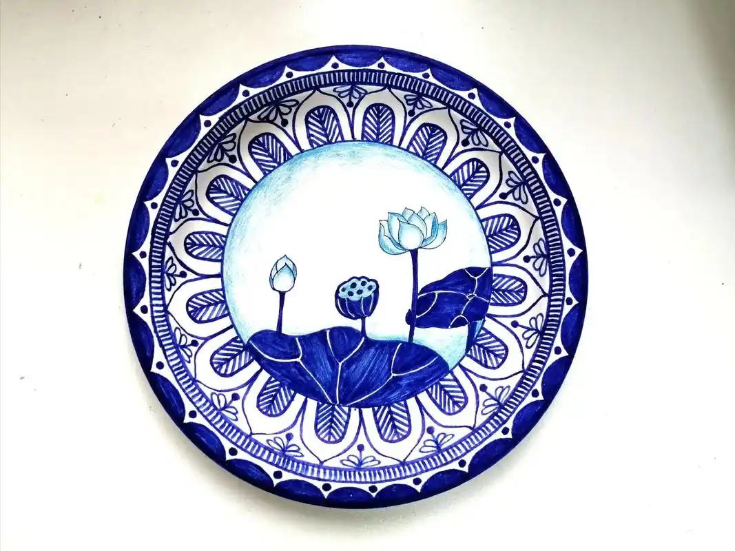 手绘 #青花瓷 #画画 #原创作品 #绘画 - 抖音