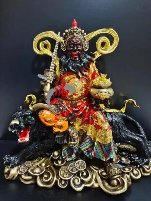 赵公明五路财神道教武财神道教护法铜像