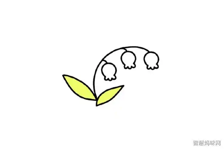 可爱小花铃兰简笔画教程