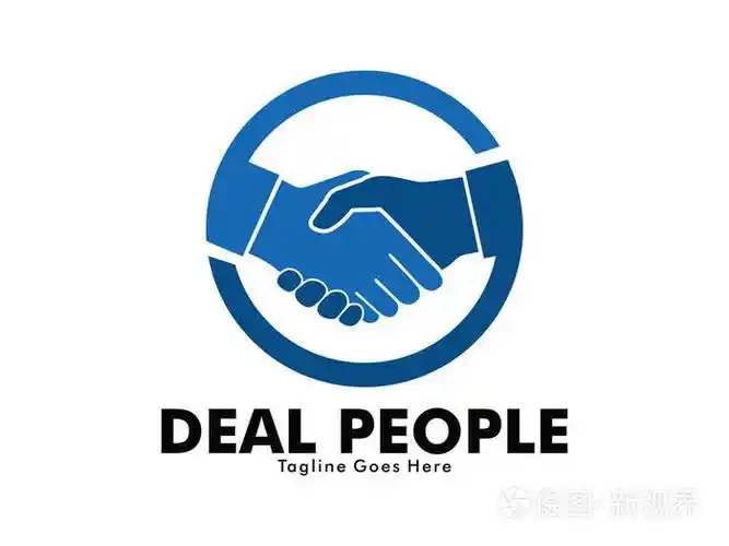 矢量标志设计的交易握手标志友谊合作伙伴关系的意义
