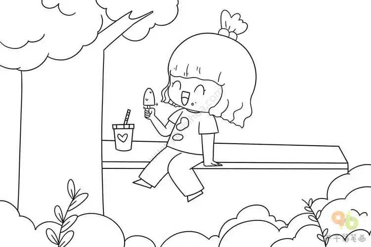 熊孩子日记系列 夏天就要冰冰凉凉_熊孩子日记简笔画