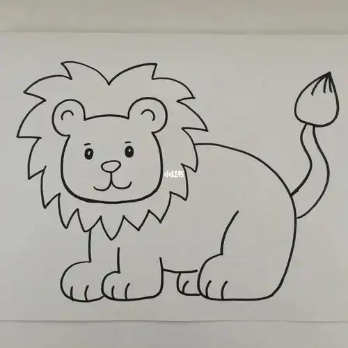 简笔画小狮子03