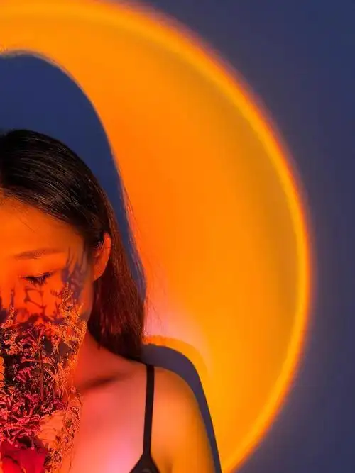 日落灯氛围感拍照