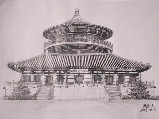 尹俊杰大同古建筑素描作品展示!