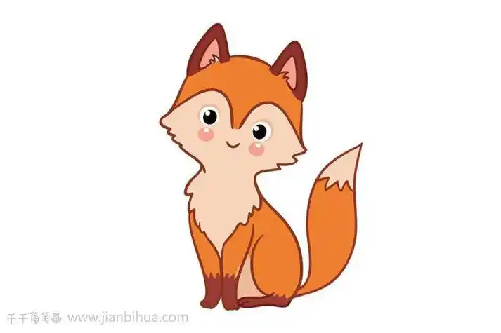 怎么画卡通动物 小狐狸简笔画