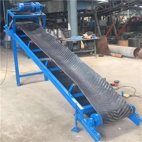 固定式皮带输送机爬坡小型输送机