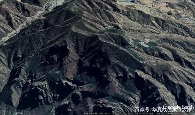 卫星地图上的中国五岳名山