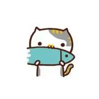 猫咪抱着鱼的头像卡通_微信头像图片大全