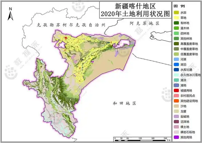 2020年新疆喀什地区土地利用数据下载