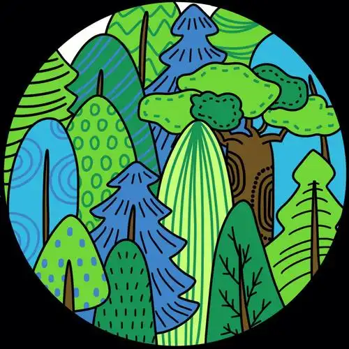 儿童创意美术  #儿童画  #森林  #创意美术  #植树节主题