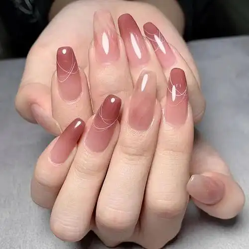 豆沙色美甲太绝了,真的显白显嫩!