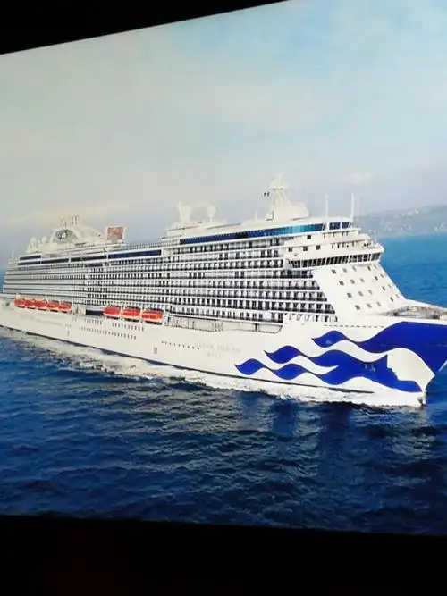 美丽的盛世公主号邮轮留念