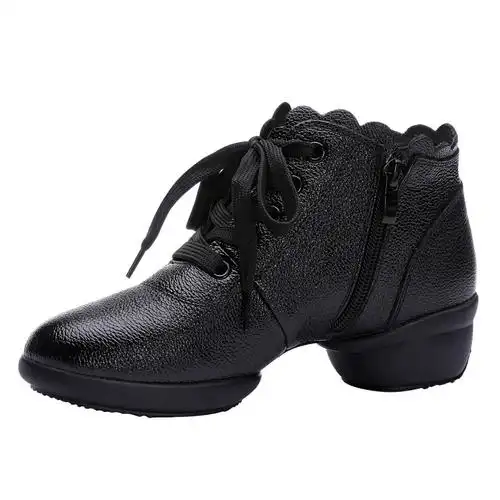 街驰真皮舞蹈鞋女交谊舞水兵舞三步踩广场舞吉特巴跳舞鞋软底冬季