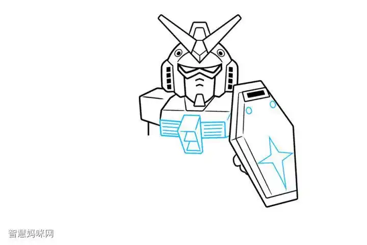 高达-图3如何画赤壁sd高达-图2如何画赤壁sd高达-图1简笔画作品完成图