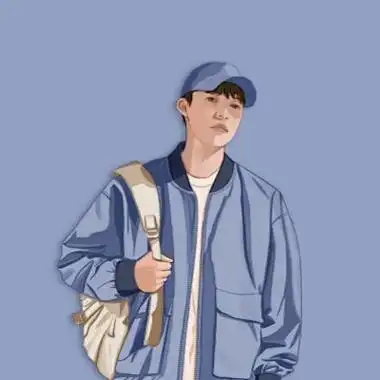 手绘风帅气男生头像