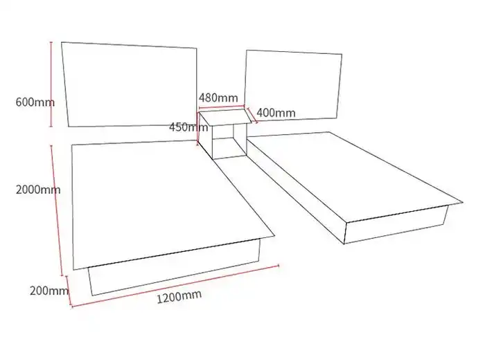 是否支持定制:支持尺寸:2000*1200*220mm(床箱高度200mm)适用空间