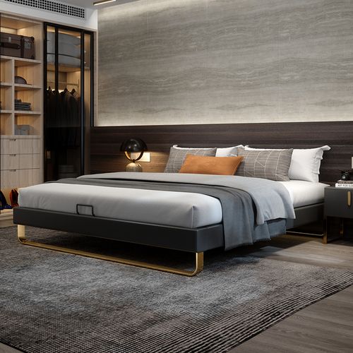 北欧床头现代简约意式轻奢ins皮床