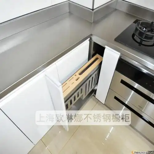 l型不锈钢灶台柜橱柜一体家用全不锈钢整体橱柜台面板经济型