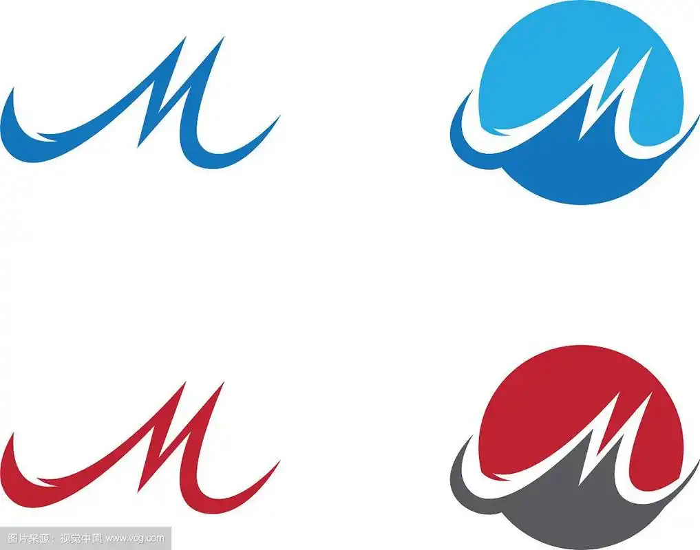 m字母标志模板设计