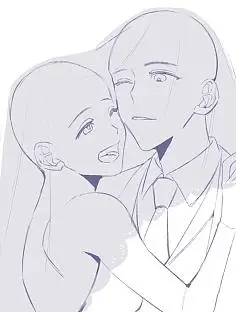 动态优化#绘画参考#一组q版双人互动模板参考,人体素… - 半次元