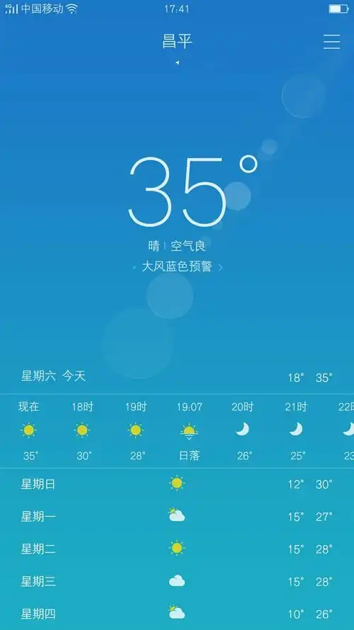 北京市昌平区回龙观东大街天气预报