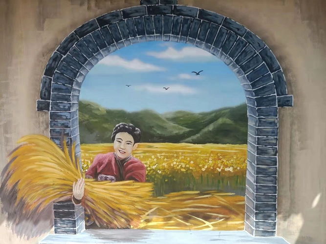 淳化县十里塬镇乡村壁画让童年重现