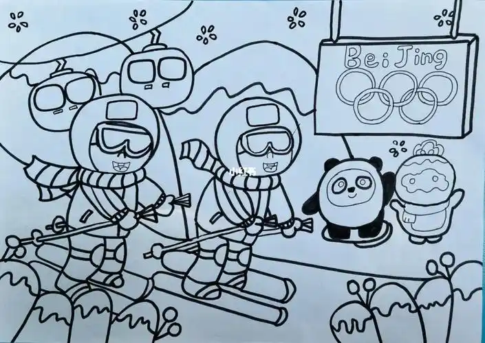 儿童画  #冰雪运动  #2022冰雪之约