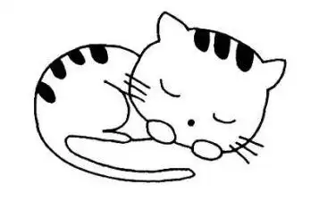 非常可爱的简笔画小猫怎么画