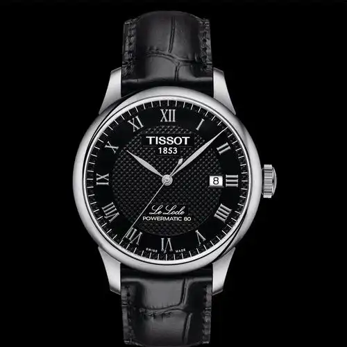 天梭tissot瑞士手表经典力洛克系列皮带机械商务男士手表送男友机械表