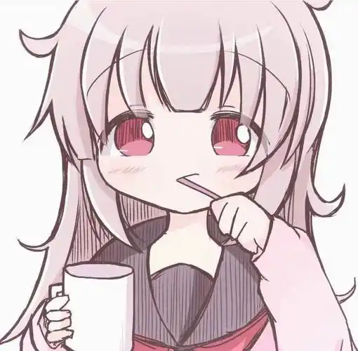 二次元粉色系大眼睛可爱卡通女头_2