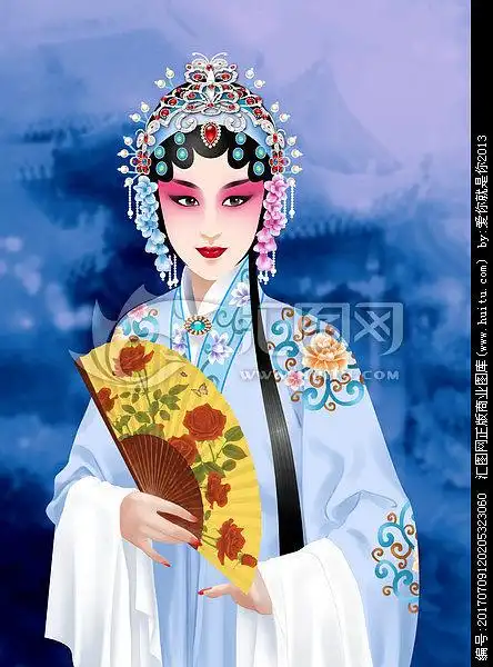 花旦脸谱京剧人物