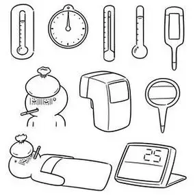 温度计简笔画 温度计简笔画彩色