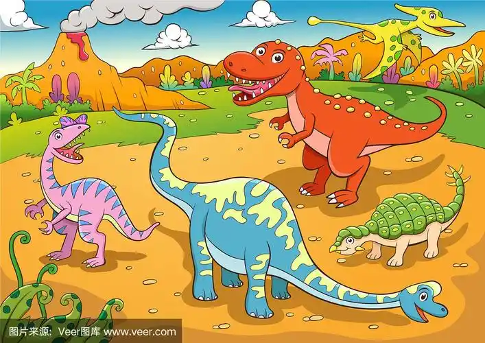 卡通可爱的恐龙