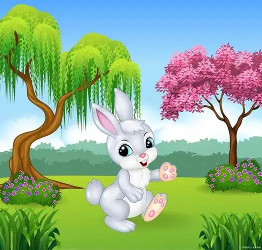 曾经有一只小兔子,名叫小白.小白是森林里最可爱的小动物之一.
