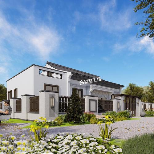 1119一层自建房新农村单层平房四开间新中式150平经济型别墅图纸