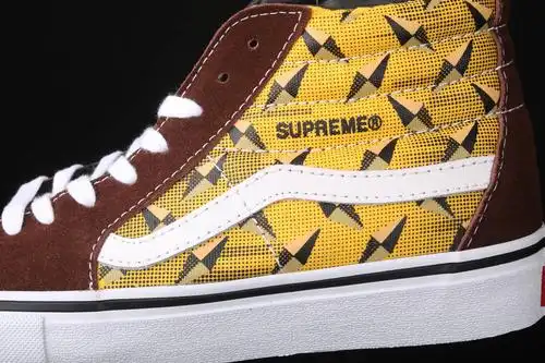 vans sk8-hi pro x supreme diamond 联名高帮休闲板鞋 vn0a45jdtee1