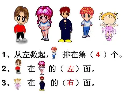 一年级上下,前后,左右,位置课件综合练习课件答案ppt