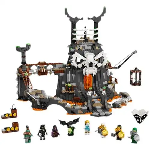 乐高拼装积木幻影忍者71722骷髅巫师地牢儿童塑料积木