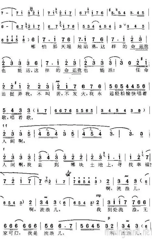 我是流浪儿(印度电影《流浪者》插曲)简谱(图3)