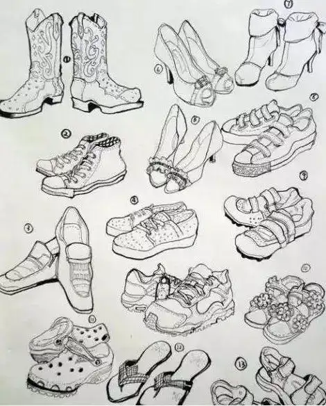 干货|教你一步步画好速写鞋子_北京央美艺捷_零二七艺考