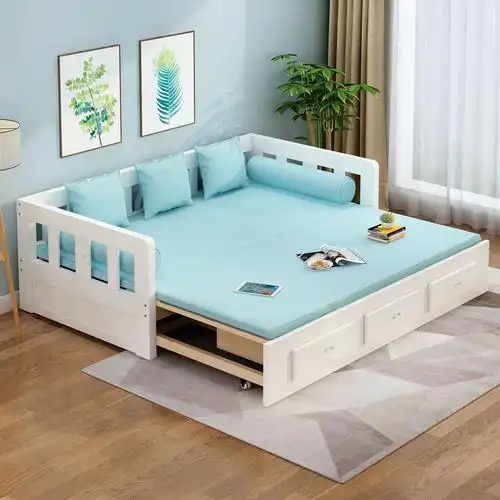 省600元 新中式实木沙发茶几组合可拆洗布艺沙发床大小户型客厅整装