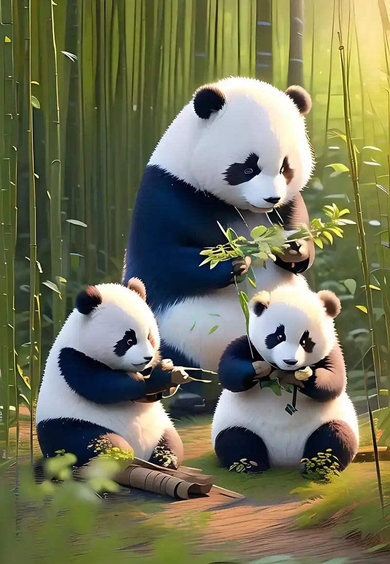 悠闲的吃竹子.#欢迎取图 #关爱国宝大熊猫949494 #可 - 抖音