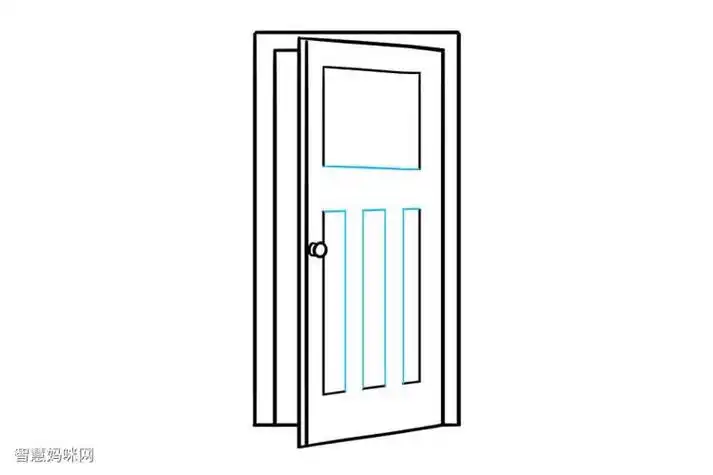 大门开的简笔画