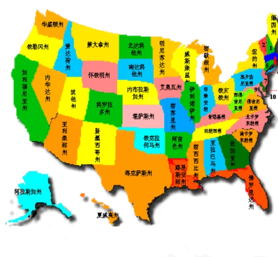 研究设计 美国简介 美国州简介 美国英文 美国大学分布图 地图全图 的