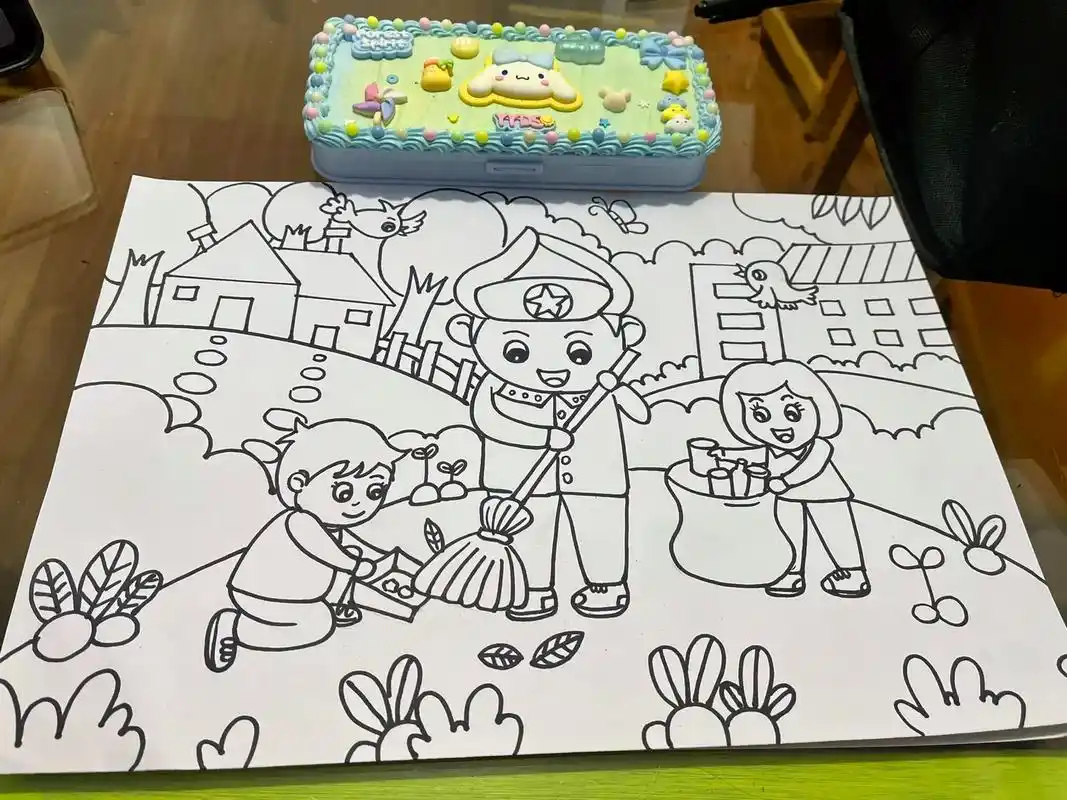 绘画过程分享 #学习雷锋主题画 #雷锋精神 #乐于助人 - 抖音